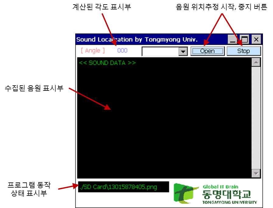 음원 위치 추정 S/W의 UI