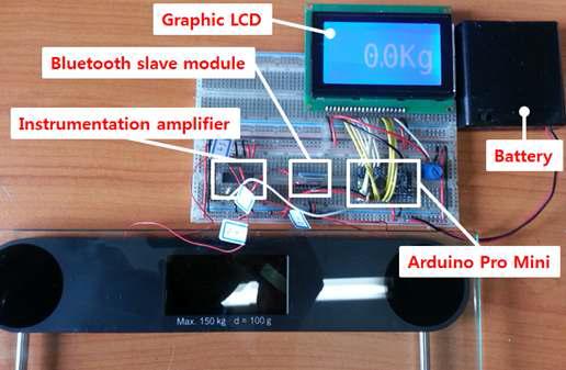 블루투스 체중계 구현물