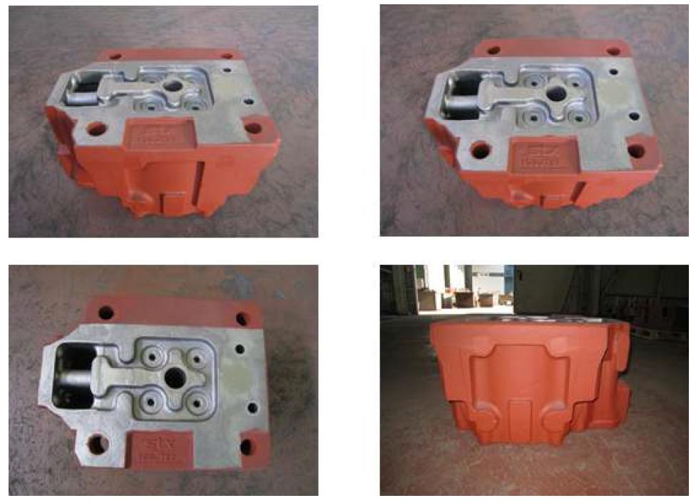 Test product of cylinder head for marine engine.