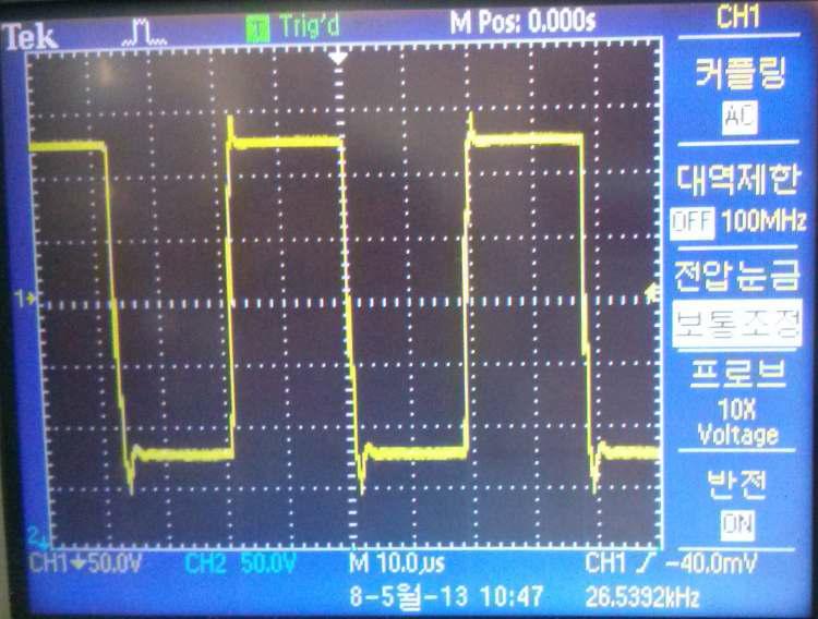 발진기의 출력 파형
