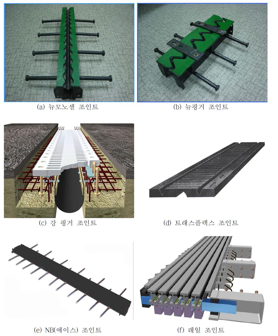 타입별 신축이음장치 형상