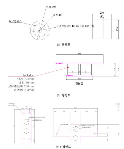 적층고무 도면