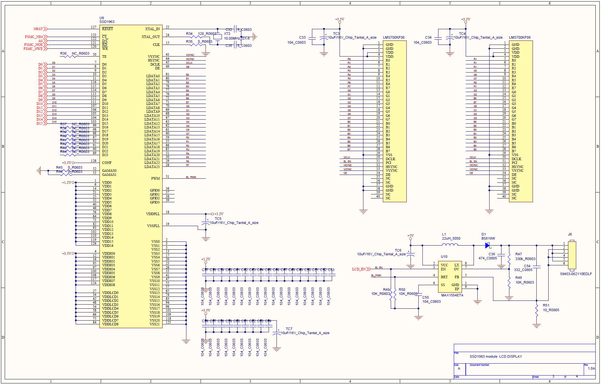 TFT LCD Display Driver 회로