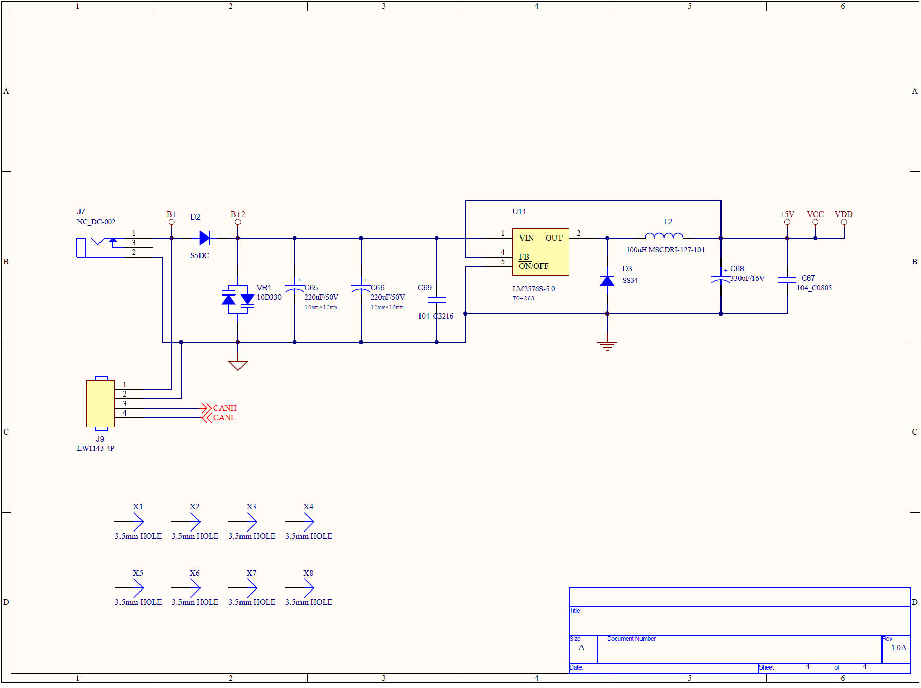 TFT LCD Display power 회로