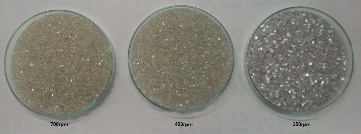PEN 35% 함유 PET/PEN 조성물 pellet 사진