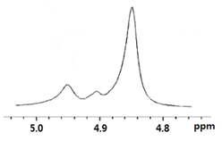 PEN 15% 함유 PET/PEN 블렌드의 섬유 NMR 분석 데이터.