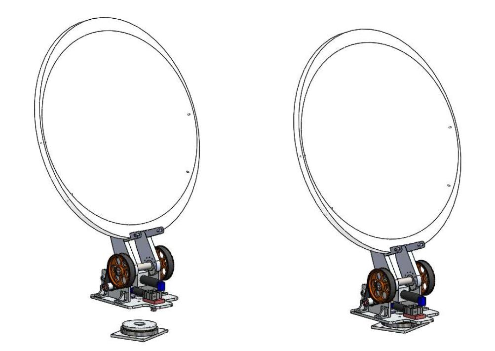 Elevation, Azimuth assembly part