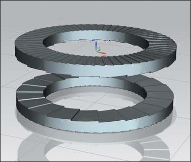 기존 볼트풀림 방지 와셔의 3차원 모델링(M14)