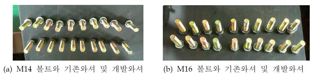 진동 테스트에 사용된 실험 샘플