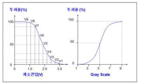 계조전압 투과율 특성