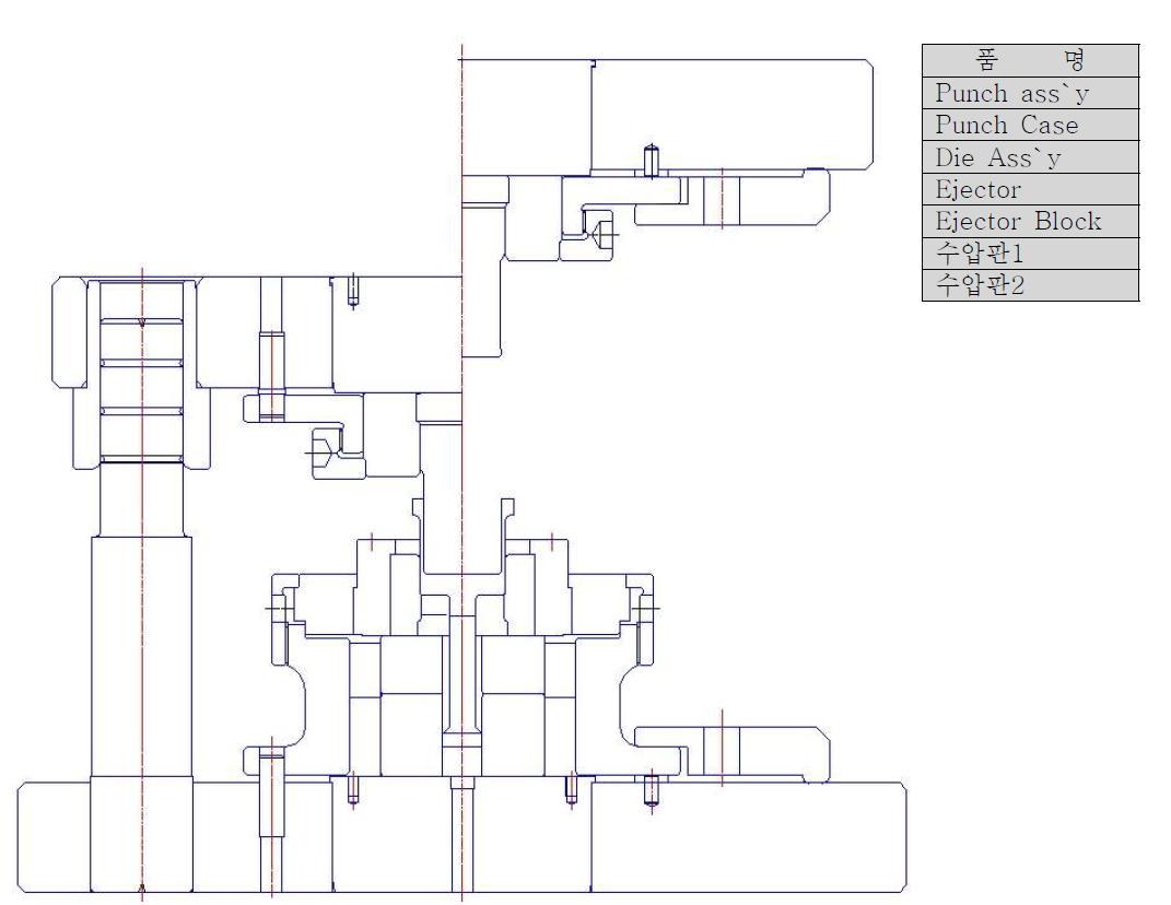 400TON 프레스 하판 2차 금형 설계