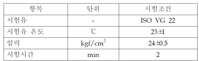 Leak 시험 조건