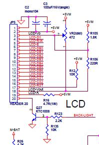 LCD 표시부 회로도