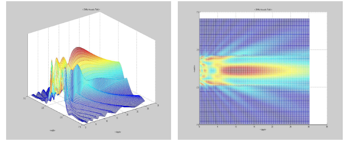 3 MHz 음장 분포 시뮬레이션 결과