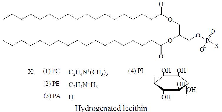 Structure of hydrogenated lecithin.