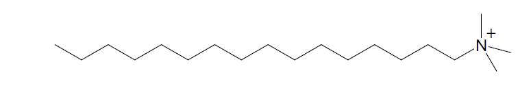 Stearyltrimethylammonium chloride의 구조