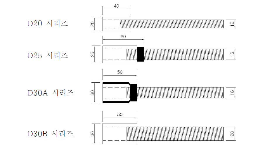 실험용 앵커 시작품 도면