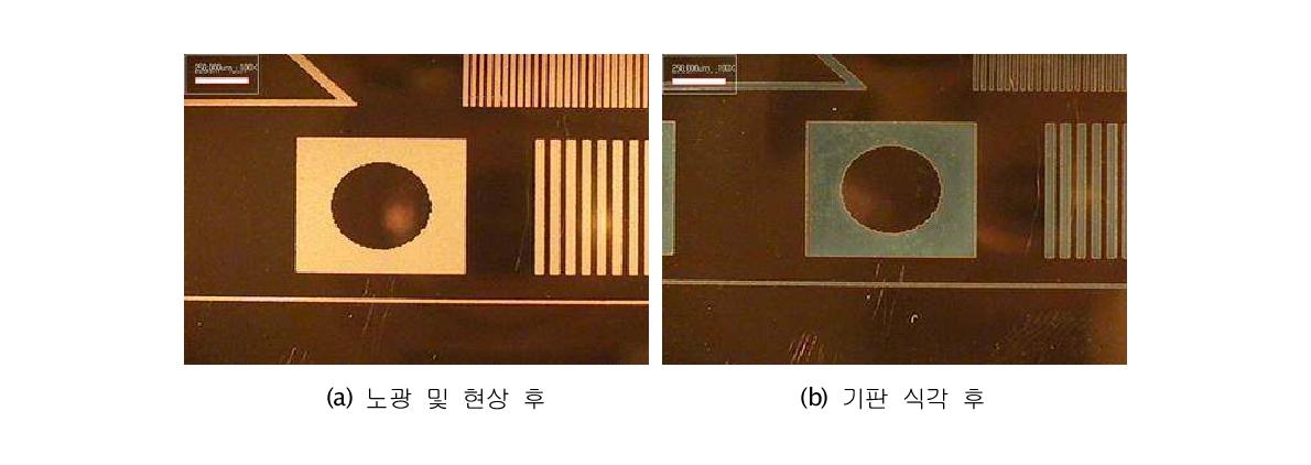 PCB 기판을 이용한 PR 노광실험 결과