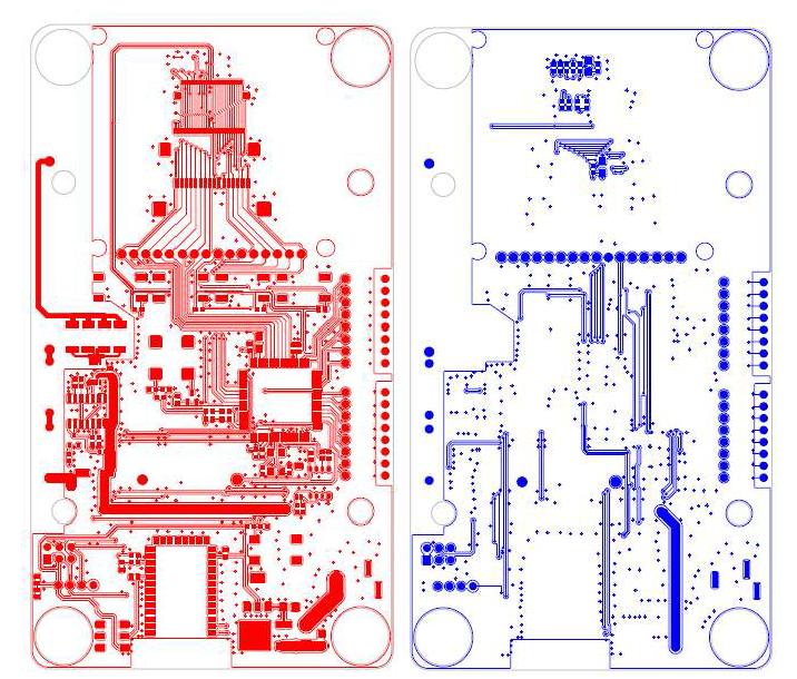 설계된 PCB 패턴 사진