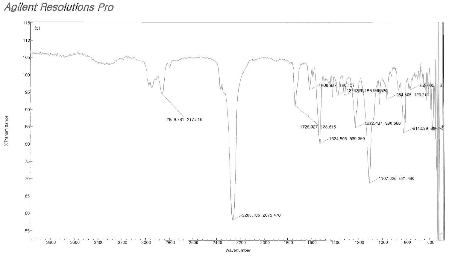 Prepolymer B FT-IR spectra