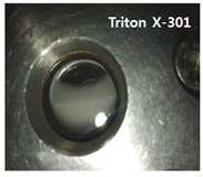 Photograph of foam formation by anionic surfactant Triton X-301 in the mixture of brine and CO2 (1/1)