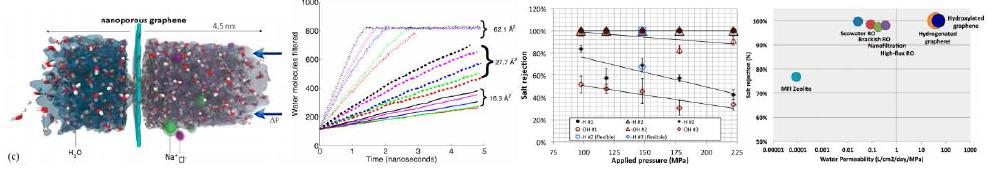 나노기공을 갖는 단층 그래핀을 이용한 물 및 이온의 투과 모델링
