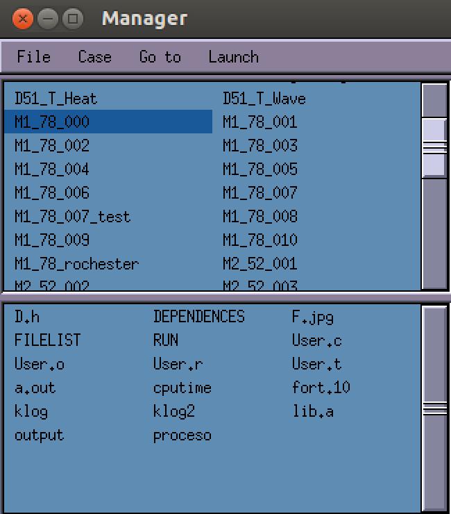 Manager의 Lauch메뉴는 시뮬레이션 결과를 나타내주는 뷰어프로그램들이 나열되어있다.