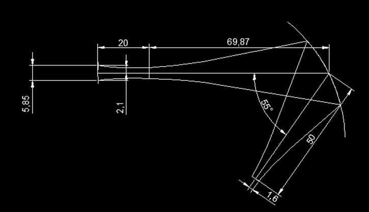 horizontal axis(y축) 미러의 gaussian beam 전파 및 beam size 제시