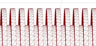 Corrugated waveguide의 메쉬구조 (Corrugation 구조 확인)