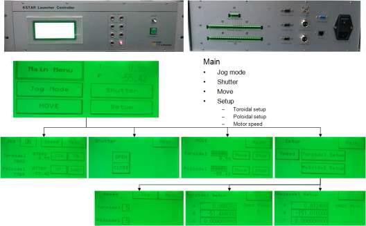 ECCD 안테나 콘트롤러 시스템과 HMI 화면 정보