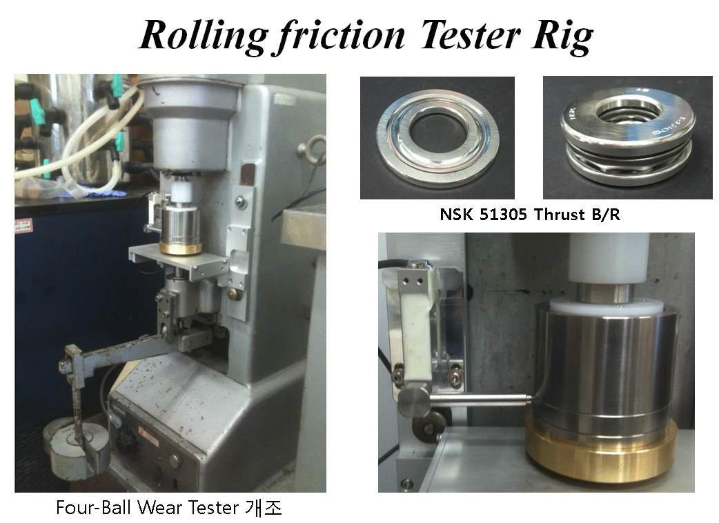 Rolling bearing friction test rig.