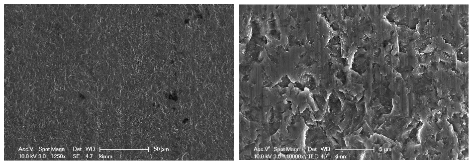 Microstructure of CVD SiC after corrosion for 7 days at 360oC in the DH-controlled PWR simulating water.