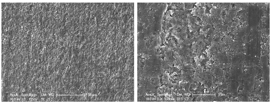 Microstructure of CVD SiC after corrosion for 15 days at 360oC in the DH-controlled PWR simulating water.
