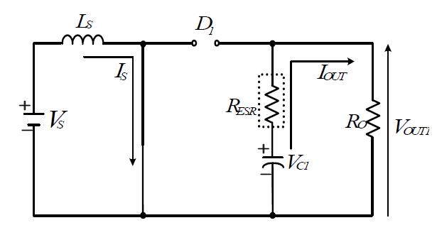 가 ON일 때의 DC/DC 컨버터의 등가회로