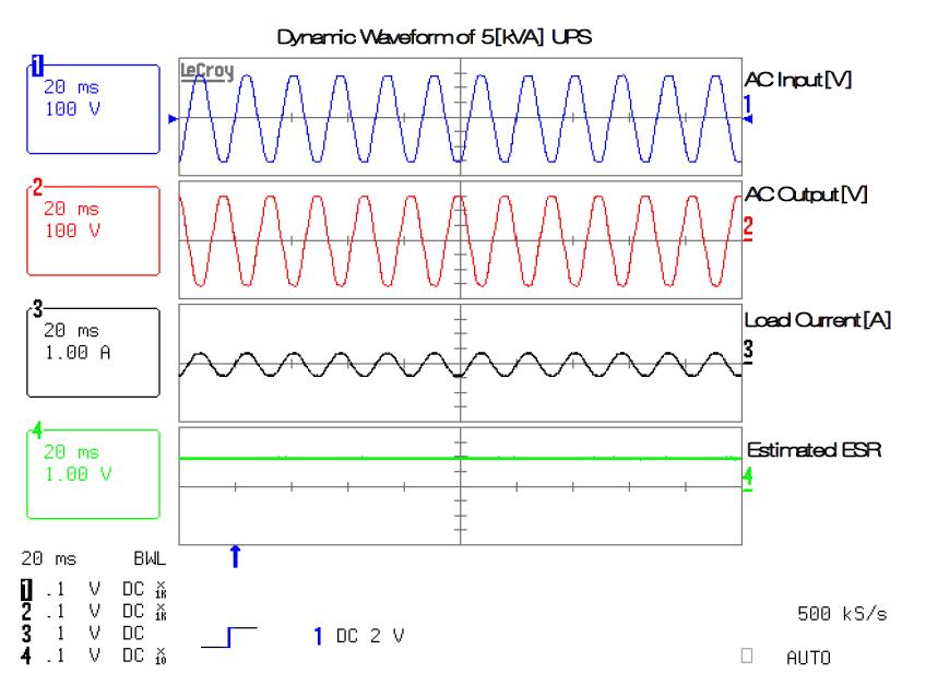5[kVA] UPS의 정상 동작과 ESR 실험파형