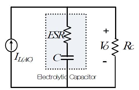 AC출력 분석을 LC필터의 간략화 회로