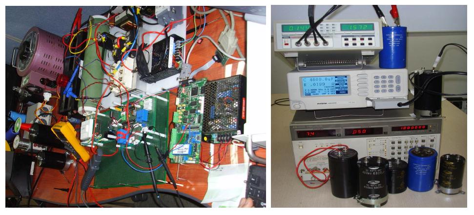 DC/DC컨버터의 실험장치 구성과 LCR 계측기