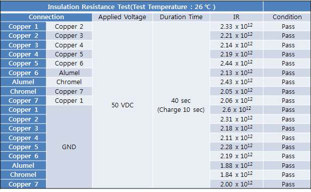 절연저항 시험(개선품) - 9 Core