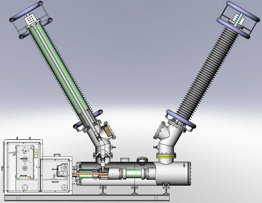 SF6 저감형 245㎸ Switchgear의 차단기 구조도.