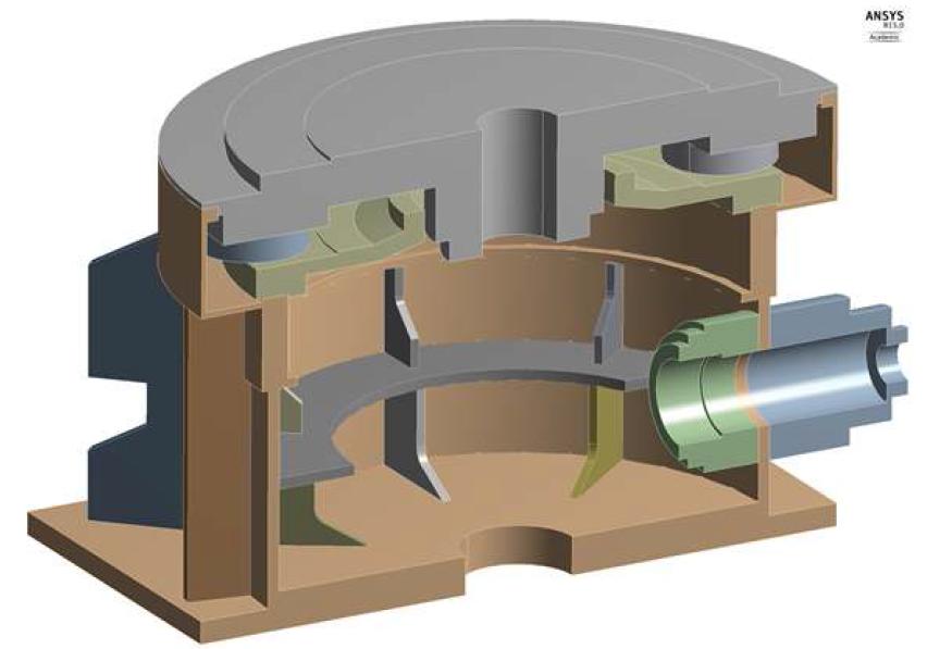 Half model of the reducer casing