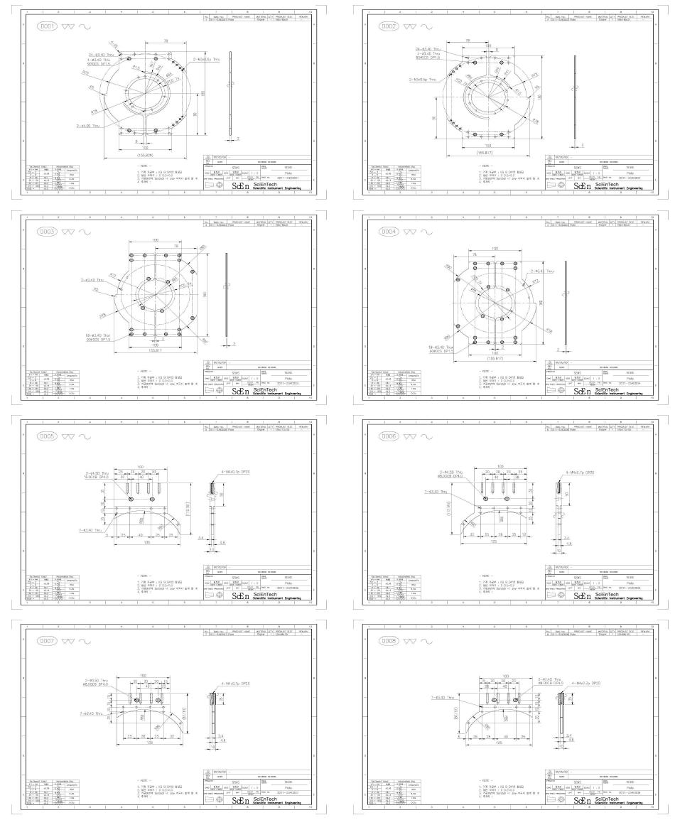 2.5 MJ SEMS용 no-insulation proto-type toroidal 코일의 설계도면