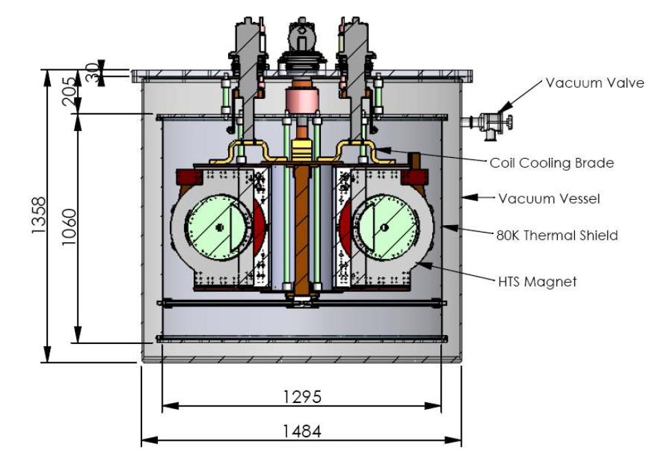 설계 완료된 cryostat 단면도