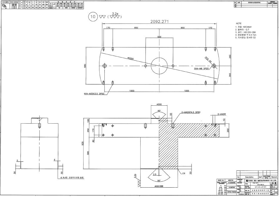 Upper part of test rig for the test of shrink disk