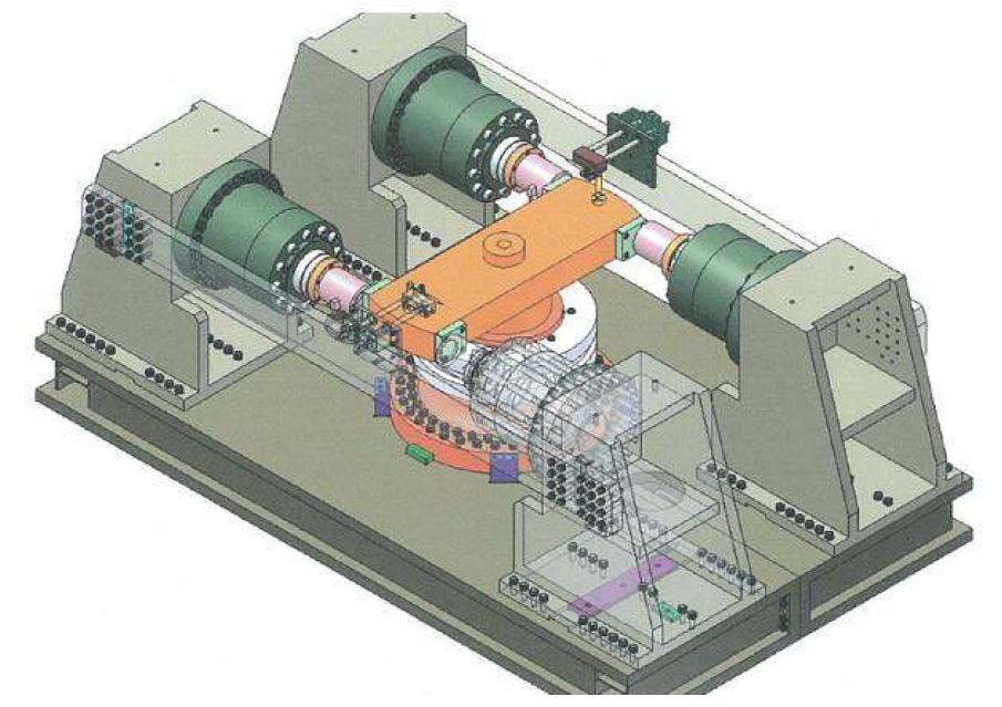 Layout of test rig for the test of shrink disk