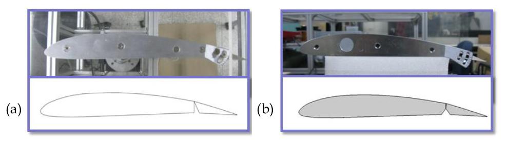 (a) Mechanical Flap 5deg type(1), (b) Mechanical Flap 5deg type(2)