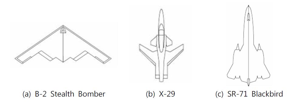다양한 형상의 항공기 설계