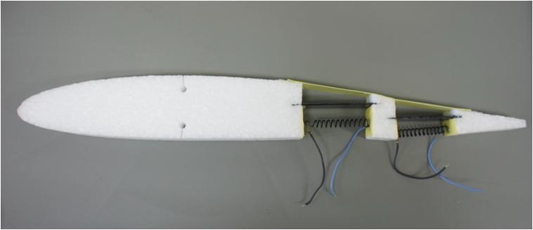 Morphing wing with SMA spring actuators