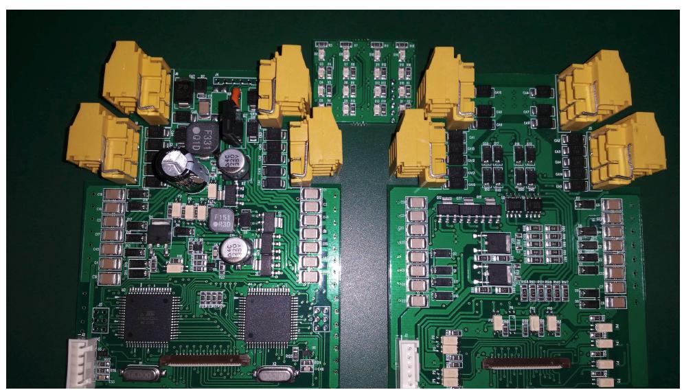 제작된 안전 컨트롤러 회로부 PCB