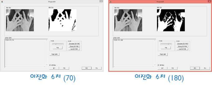 이진화 실험결과