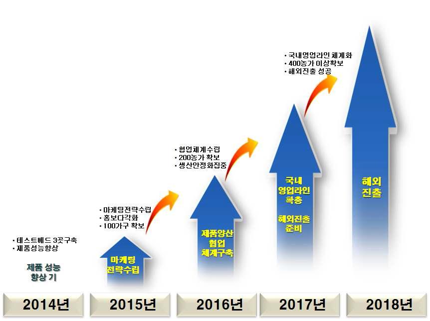 향후 5개년간 사업화 전략